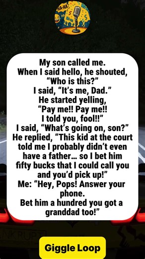 Son Proves A Basketball Bet Wrong When Dad Actually Answers The Phone#funny #joke #humor