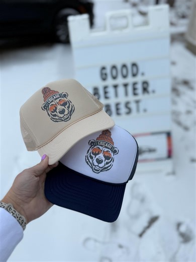 Chicago Football Trucker Hat, Bear Fan Snapback - Etsy