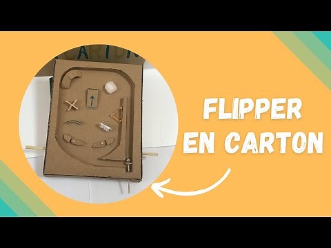 Making a pinball game from cardboard !