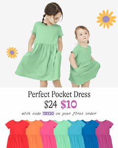 4.1K views · 1K reactions | ⭐️ The 5-star Perfect Pocket Dress is on SALE for a limited time, and just $10 when you use code TRY20 on your first order (plus FREE shipping!) | Primary.com | Facebook