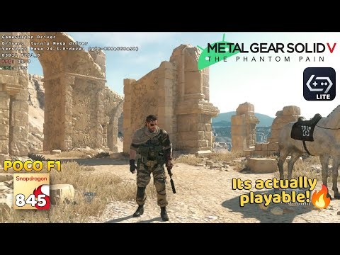 Metal Gear Solid V Phantom Pain Gameplay Test On POCO F1 Snapdragon 845 | Gamehub Lite