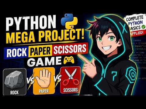 🔥 PYTHON MEGA PROJECT 🚀 | Build Rock Paper Scissors Game 🎮