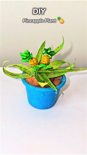 DIY Pineapple Plant 🍍 | Best Out of Waste Craft 😍 #DIY #Shorts