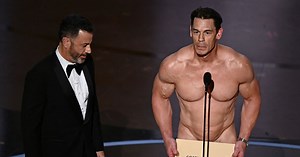 2024 Academy Awards: John Cena spoofs 1974 streaker, appears to be naked on stage