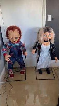 ‪@HomeDepot‬ 2025 Bride Of Chucky Killer Couple Halloween Animatronics 🔪❤️ #halloween #homedepot