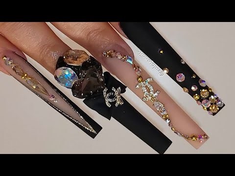 Luxury Nail Set Chanel Inspired ✨️ Full Acrylic Tutorial
