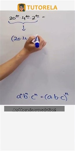 Simplifying 20¹⁰ × 4¹⁰ × 2¹⁰ Using Exponents #Math #ExponentsRules #PowerOfAProduct