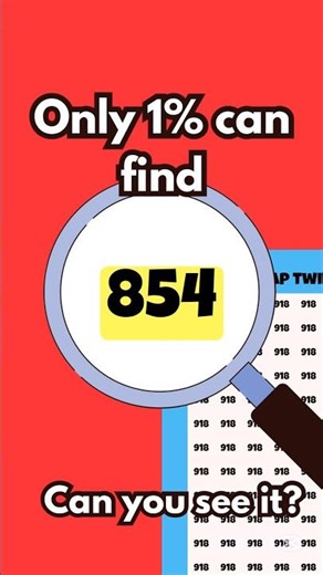 Hard Mode: Find 854! 🧠 Extreme Visual Puzzle #Shorts