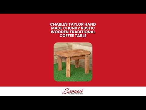 Outdoor Chunky Wooden Traditional Rustic Coffee Table