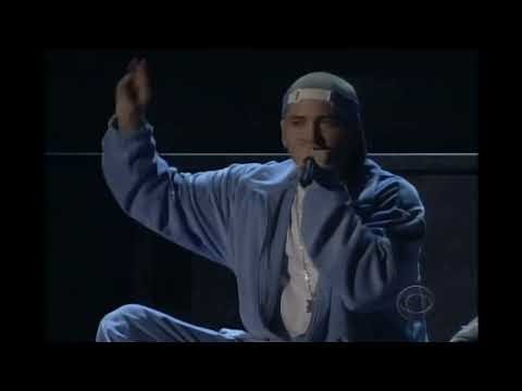 Elton John and Eminem at the 43rd Grammy