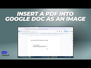 How to Insert a PDF into a Google Doc as an Image
