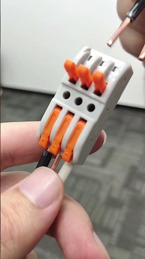 The UF-B wire is connected using terminals #diy #electric #electrician