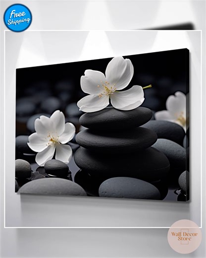Transform your bathroom into a sanctuary of empowerment and culture! ✊🏾✨ Introducing our **Floral Zen Stones Black Spa Bathroom Wall Art** — a stunning canvas print designed to celebrate bold Black identity and legacy. At just **$29.95**, this piece transforms your space into a vibrant expression of self, perfect for your daily ritual of relaxation and rejuvenation. Its rich colors and intricate designs invite peace and inspire pride, making it an essential addition to your home décor. 🖤🛁 Rea