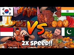 2x speed!🔥ASMR MUKBANGERS Around The WORLD Eating Spicy food🇰🇷🇮🇳🇲🇨🇵🇰🇧🇪FASTMOTION Eating compilations