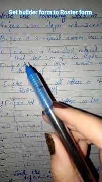 set builder form to roster form #shorts