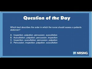 NCLEX Practice Question: Palpation and Percussion of Abdomen (GI/GU)