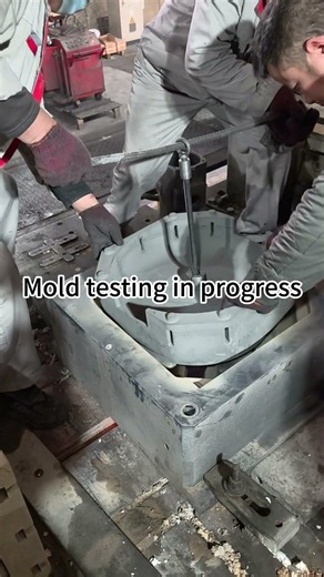 First trial mold run for aluminum low-pressure die-casting product development #aluminumcasting