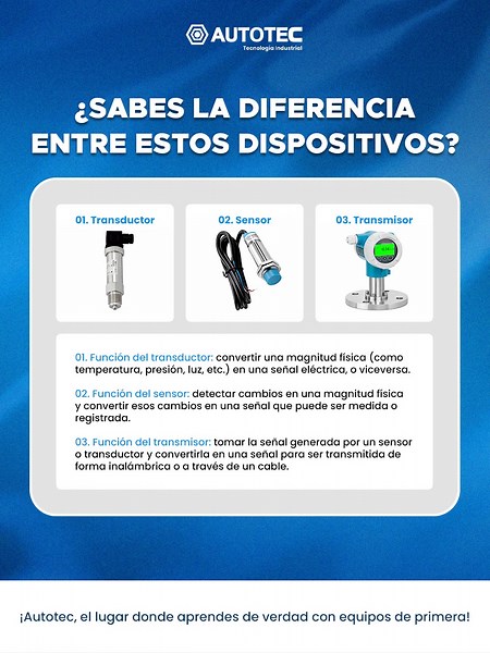 🚨 Muchos los confunden… ❓ ¿Sabes la diferencia entre: 🔧 Transductor 📡 Sensor ⚙️ Transmisor? Son dispositivos clave en instrumentación industrial y control de procesos.} 💬 Comenta “INSTRUMENTACIÓN” si quieres aprender más. 📲 976 163 434 #InstrumentacionIndustrial #AutomatizacionIndustrial #ControlIndustrial #Autotec #fyp #parati