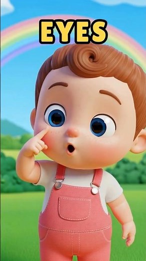 Five Senses Song | Learn Human Body Parts | Nursery Rhymes & Kids Songs #shorts #cartoon #babysongs