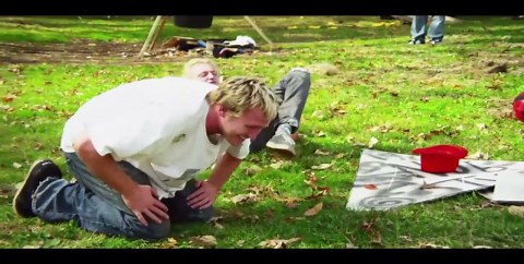 Guy Falls off Mini Motorcycle