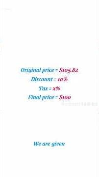 👉 Discount + Tax SAT Question Made Easy