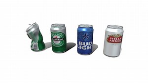 Beer  Can Collection - Download Free 3D model by FunctionalResearch_3D (@FunctionalResearch)