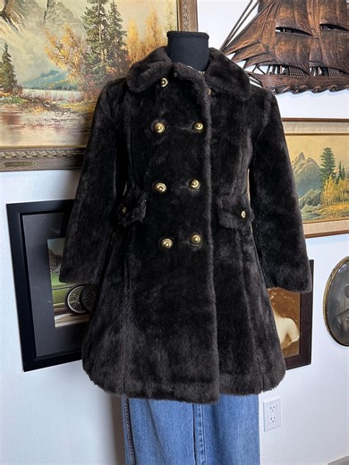 Vintage 1960s-70s "teddy Bear” Coat Faux Fur Jacket Women's XXS or Girls Size 10 - Etsy