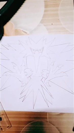 how to draw zapdos part 1 #drawing #art #naruto #wall #anime #animeeart #zoroark #portgasace