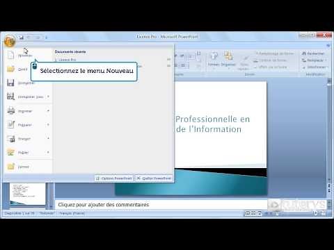 Comment créer et ouvrir une présentation PowerPoint 2007 ?