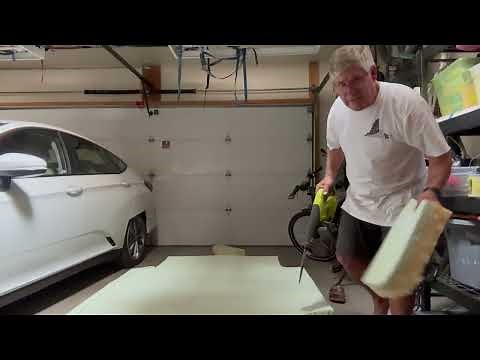 Cutting a Foam Pad or Mattress with a Saber Saw