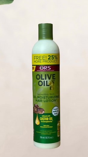 ORS Olive Oil Incredibly Rich Moisturizing Lotion Formulated with Black Castor Oil, this daily hair lotion restores hair natural moisture balance.