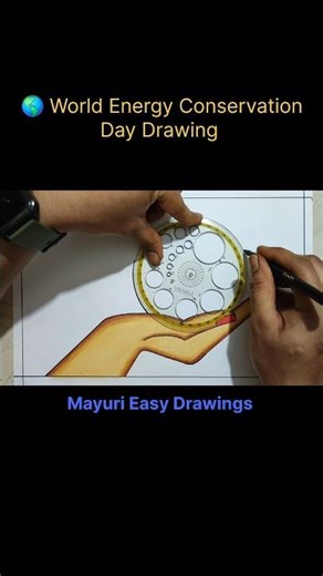 🌎 World Energy Conservation Day Drawing #shorts