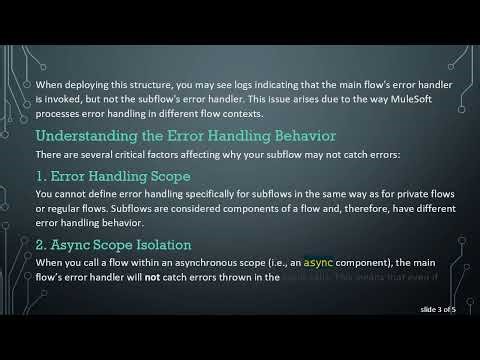 Understanding Error Handling in MuleSoft: Why Your Subflow May Not Catch Errors