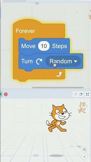 Make Your Sprite Move RANDOMLY in Scratch! 🎲🐱 | Easy Coding | Day 18