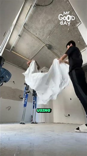 Perfectly Smooth Ceiling Isn’t Drywall #shorts