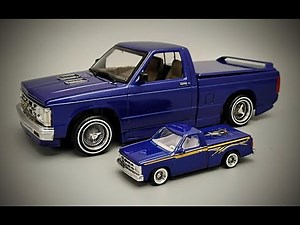 1991 Chevy S10 4.3 Turbo Lowrider Custom Mini Truck 1/25 Scale Model Kit Build How To Assemble Paint