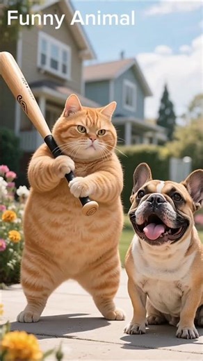 Cat and Dog Fight 😅 #cat #funny #pets