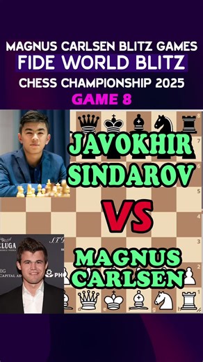 Magnus Carlsen vs Javokhir Sindarov: Blitz Championship 2025