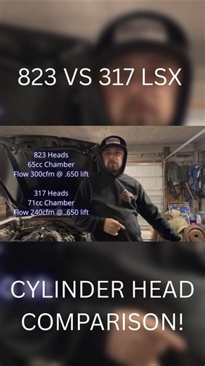 Jesse Lee Bowden on Instagram: "317 vs 823/821 LS Cylinder head comparisons! #187eastperformance #bowdenbuilt #foxbody #lsswapped #mustang #holleyefi #lq4 #lq9 #lsxswap #lsxnation #cylinderheads"