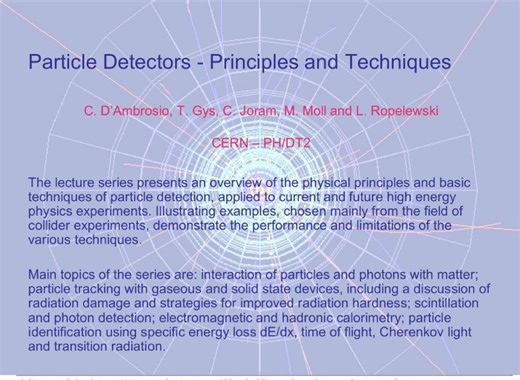 CERN - 粒子探测器原理与技术 （3/5) Scintillation and Photodetection