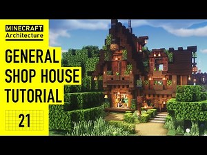 [Minecraft] A real architect's building base in Minecraft tutorial / General shop house #21