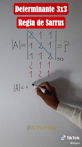 Regla de Sarrus #determinante 3x3 #curso #algebra #tutorial #matematica #algebra2 #matematicas #parati #viral