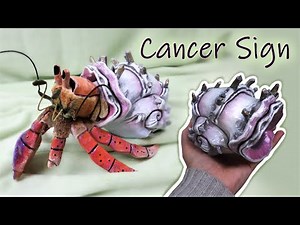 Zodiac Sign Cancer || Hermit Crab Art Doll