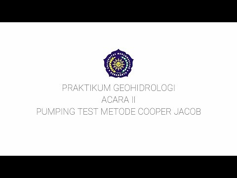 Pengukuran Debit Air Menggunakan Pumping Test Metode Cooper Jacob