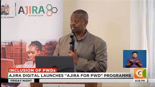 Inclusion of PWDs Ajira digital launches "Ajira for PWD" programme Program to boost participation of PWDS in digital economy Programme involves 6-month internship in digital careers #CitizenFridayNight | Citizen TV Kenya