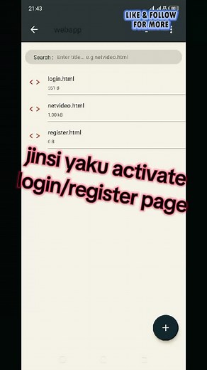 Activate Login and Register Page with Django Framework