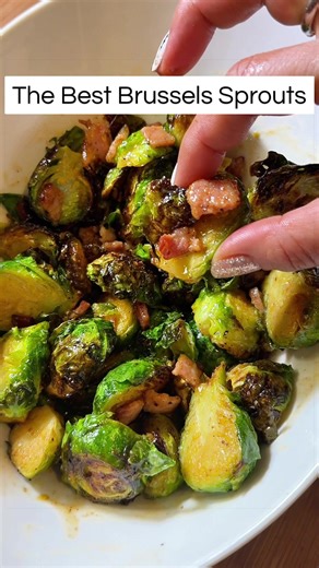 Crispy Air Fryer Brussels Sprouts with Bacon Maple Dijon Ingredients \t•\t1½ lbs Brussels sprouts, trimmed & halved \t•\t2–3 slices bacon, chopped \t•\t2 tbsp olive oil \t•\t1 tsp salt \t•\t½ tsp black pepper \t•\t½ tsp garlic powder \t•\t½ tsp smoked paprika (optional) Maple Dijon Drizzle \t•\t1 tbsp Dijon mustard \t•\t1 tbsp maple syrup (or sugar-free) \t•\t1 tsp apple cider vinegar \t•\tPinch salt Instructions \t1.\tPreheat air fryer to 390°F. \t2.\tToss Brussels sprouts with olive oil, salt,
