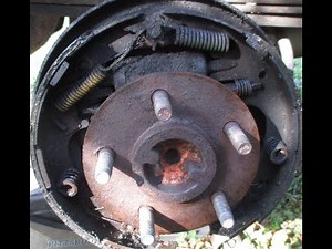 1999 Ford Ranger rear brake job, replacement of rear wheel cylinders, shoes, drums, adjusting cables