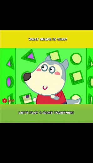 What shape do you know? #woavideo #woanetwork #wolfoo #animation