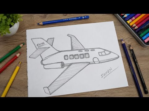 How to Draw an Airplane Step by Step ✈️ | Easy Pencil Drawing Tutorial